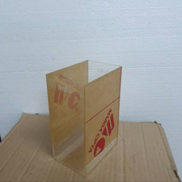 AQUARIUM Solitare Soliter Cupang Acrylic Akrilik 10x7x15 Cm 2 mm