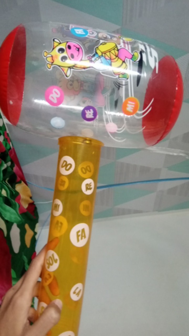 Mainan Balon Palu Transparan / Bening 45cm Ada Kincringannya