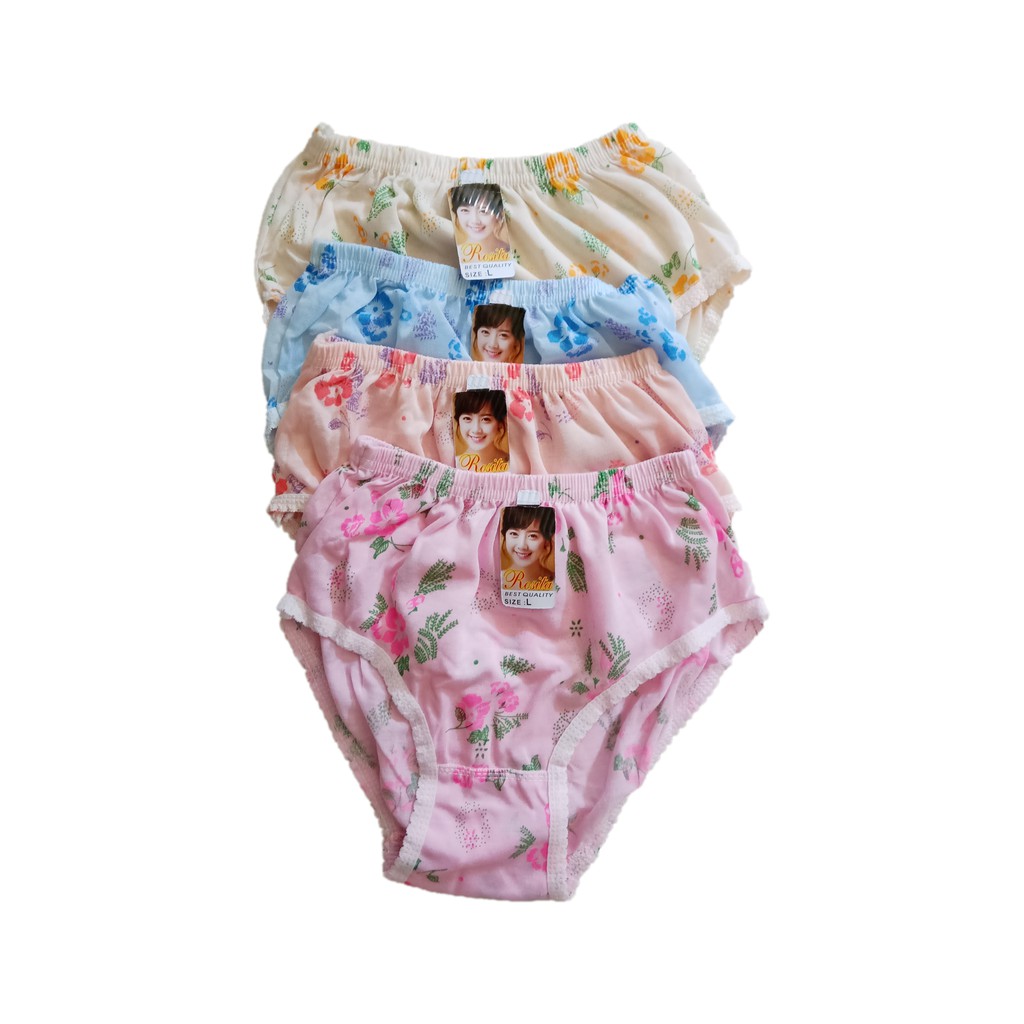 (1 LUSIN / 12 PCS) CELANA DALAM WANITA / UNDIES / CD WANITA CEWEK MOTIF MEREK ROSITA