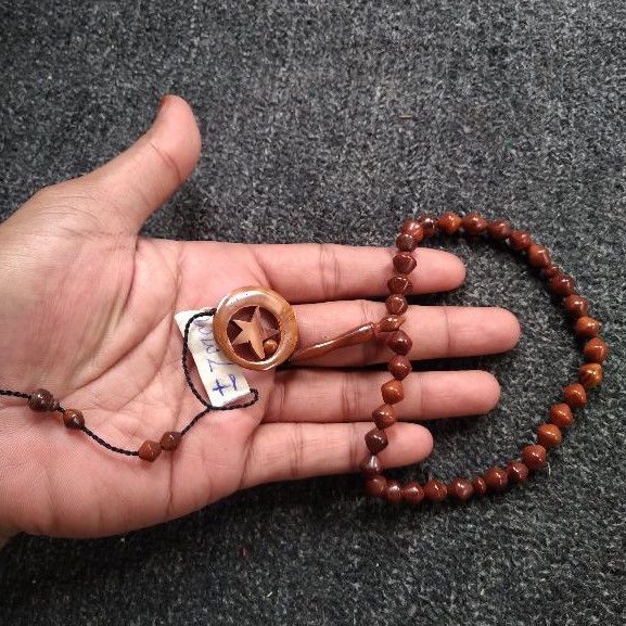 tasbih kokka wajik ± 7 mm ( 7mm ) 33 butir bulan bintang