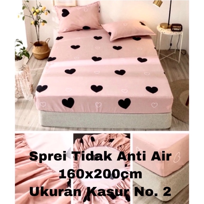 SPREI WATERPROOF UKURAN 180X200X25cm / SPREI ANTI AIR-Love Biasa 160x200