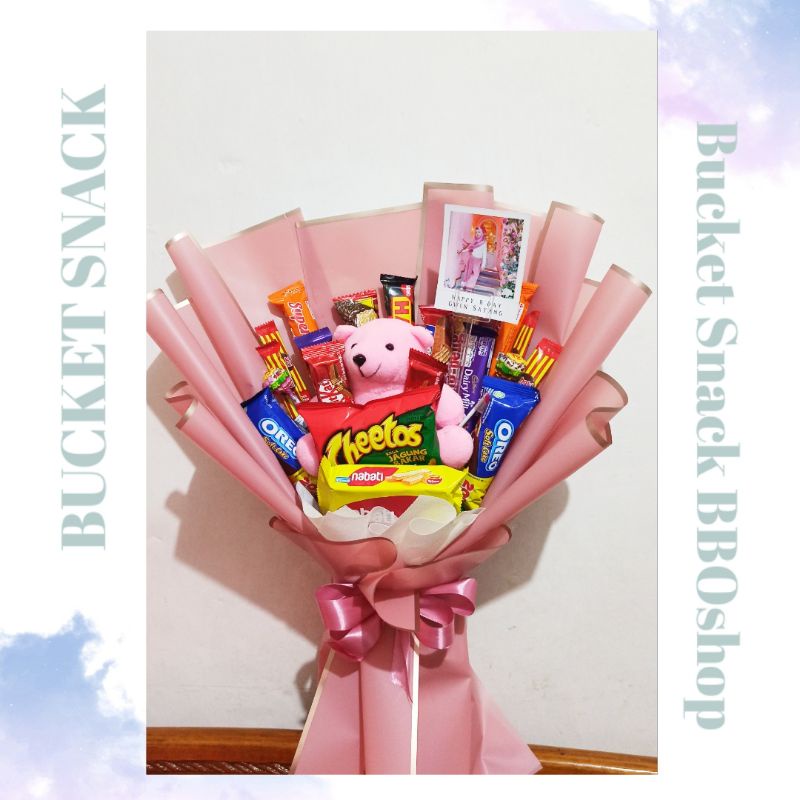 

bouquet custom snack teddy hadiah ulang tahun wisuda anniversary