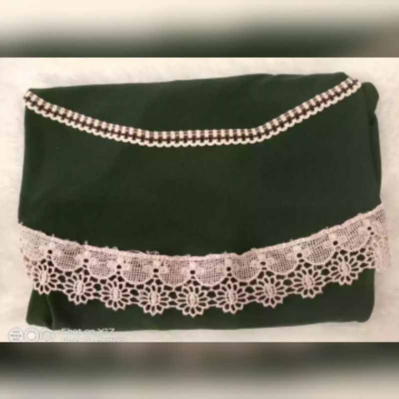 Hijab / Jilbab / Kerudung / Bergo / Khimar Instan Jersey Serut Renda List / Renda Serut Renda List Model Bergo Terbaru Termurah,Terjangkau dan Terlaris 2021/ Kerudung Wanita/ Muslimah Hijab-Hijau Army