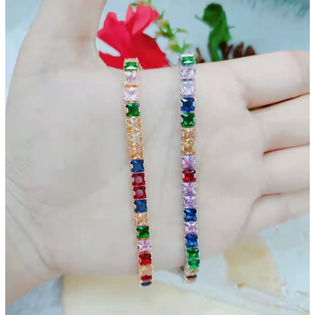 Gelang Xuping Permata Warna Warni Perhiasna Fashion 1260