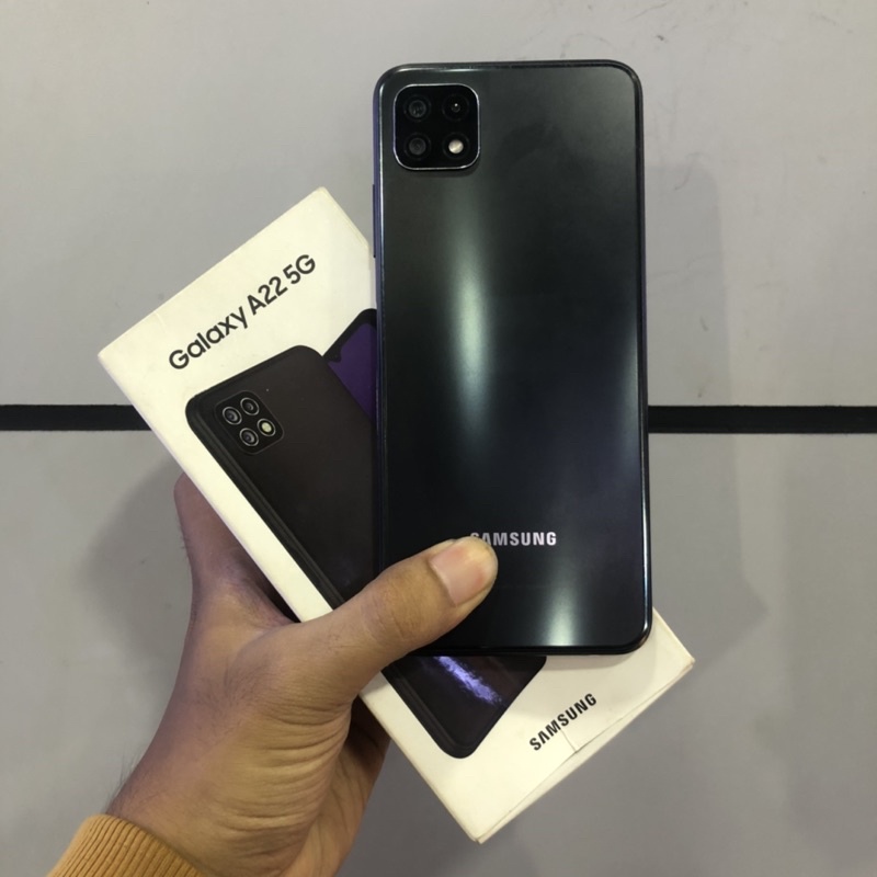 samsung a22 5G ram 6gb second fullset bekas pakai