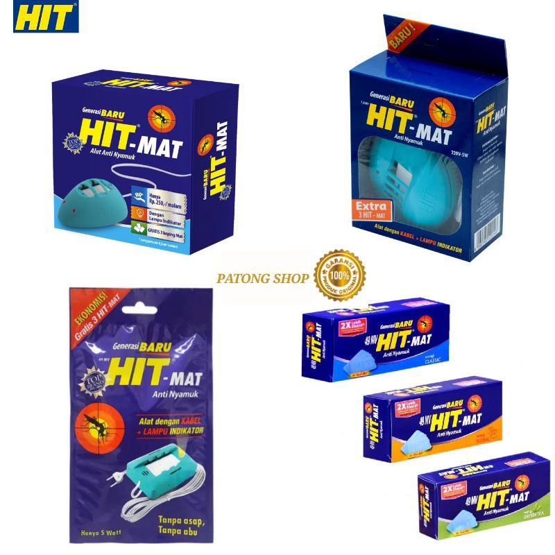 HIT Mat Alat anti nyamuk elektrik + HIT Mat Refill isi 48+6's