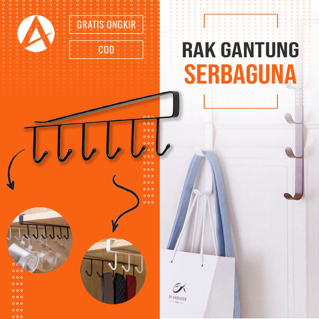 Hook Belakang Pintu Rak Gantung Pintu Centelan Dapur Hook Multifungsi Hook Gantungan Baju Stainless