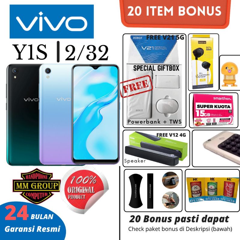 HP VIVO Y1S RAM 2/32GB GARANSI RESMI VIVO INDONESIA