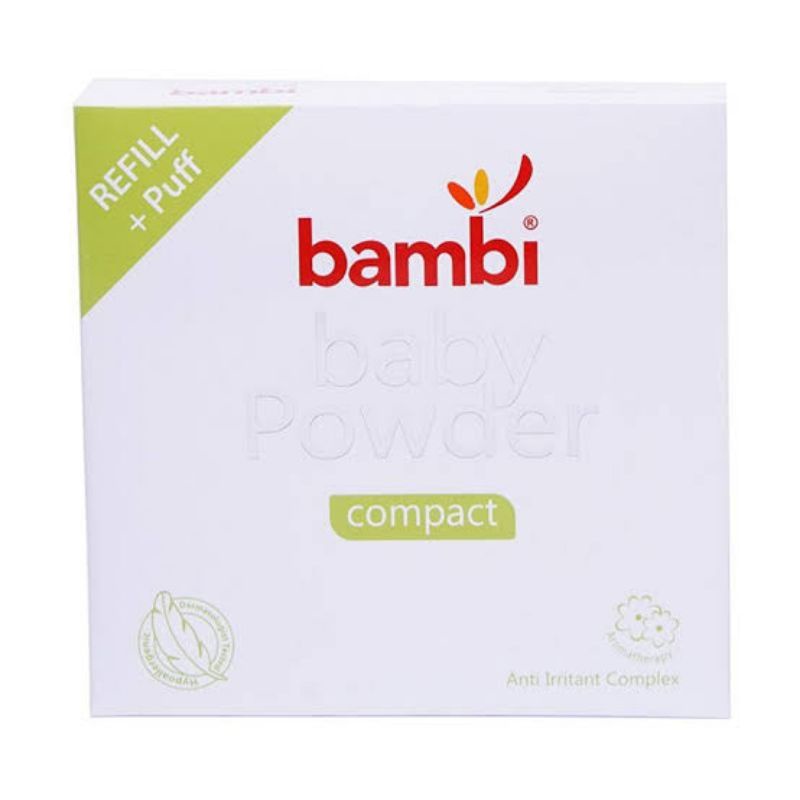 Bambi Baby Compact 40gr - Bambi Bedak Bayi - Bedak Padat Bayi - Bambi Prickly Heat Compact - Bambi Dermacare Compact