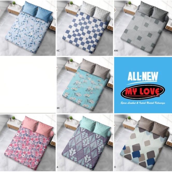 ❤ IJN ❤ Sprei all new My love ukuran 160x200 T30 motif terlaris