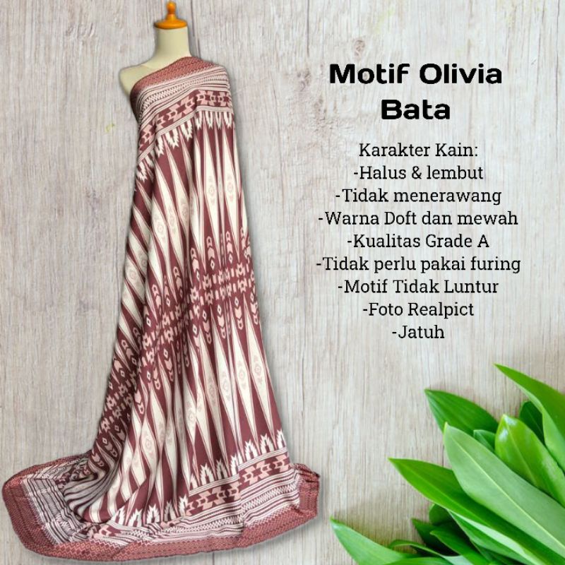 Kain Maxmara Lux Motif Olivia harga per setengah meter