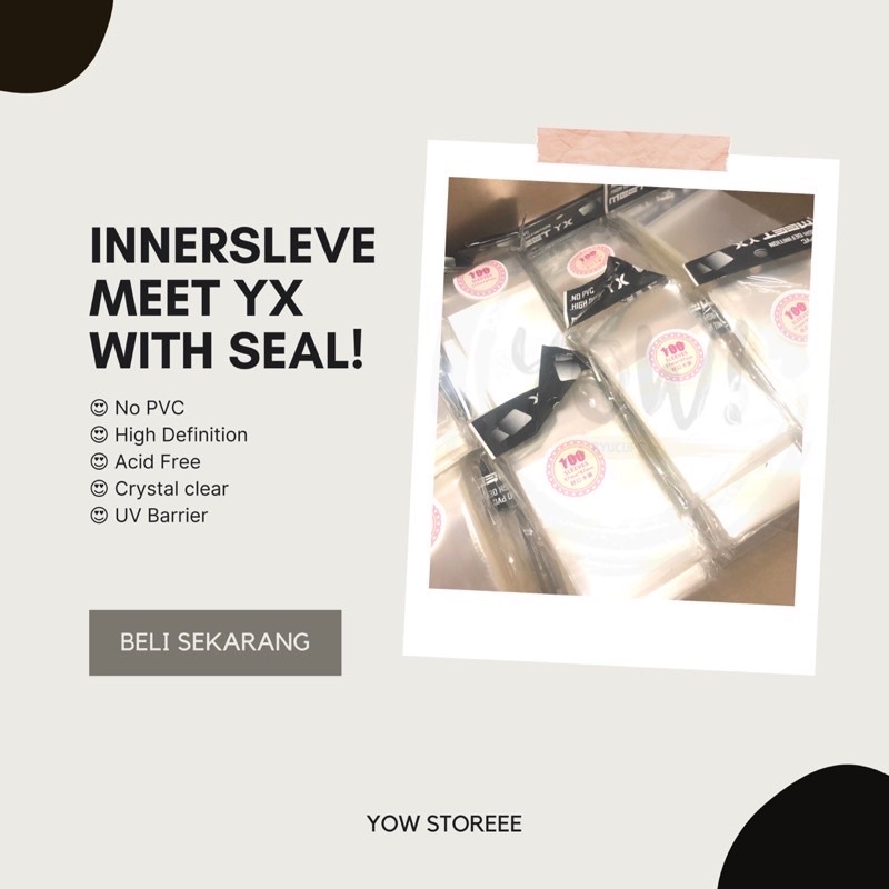 [READY STOCK BACA DESC] Link Baru - Innersleeve Meet YX With Seal dan Inner Sleeve Meet YX Unseal / 
