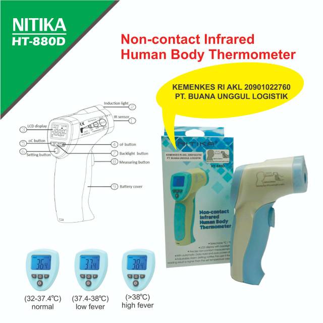 Thermometer Gun Nitika sudah ada ijin kemenkes dan infraref