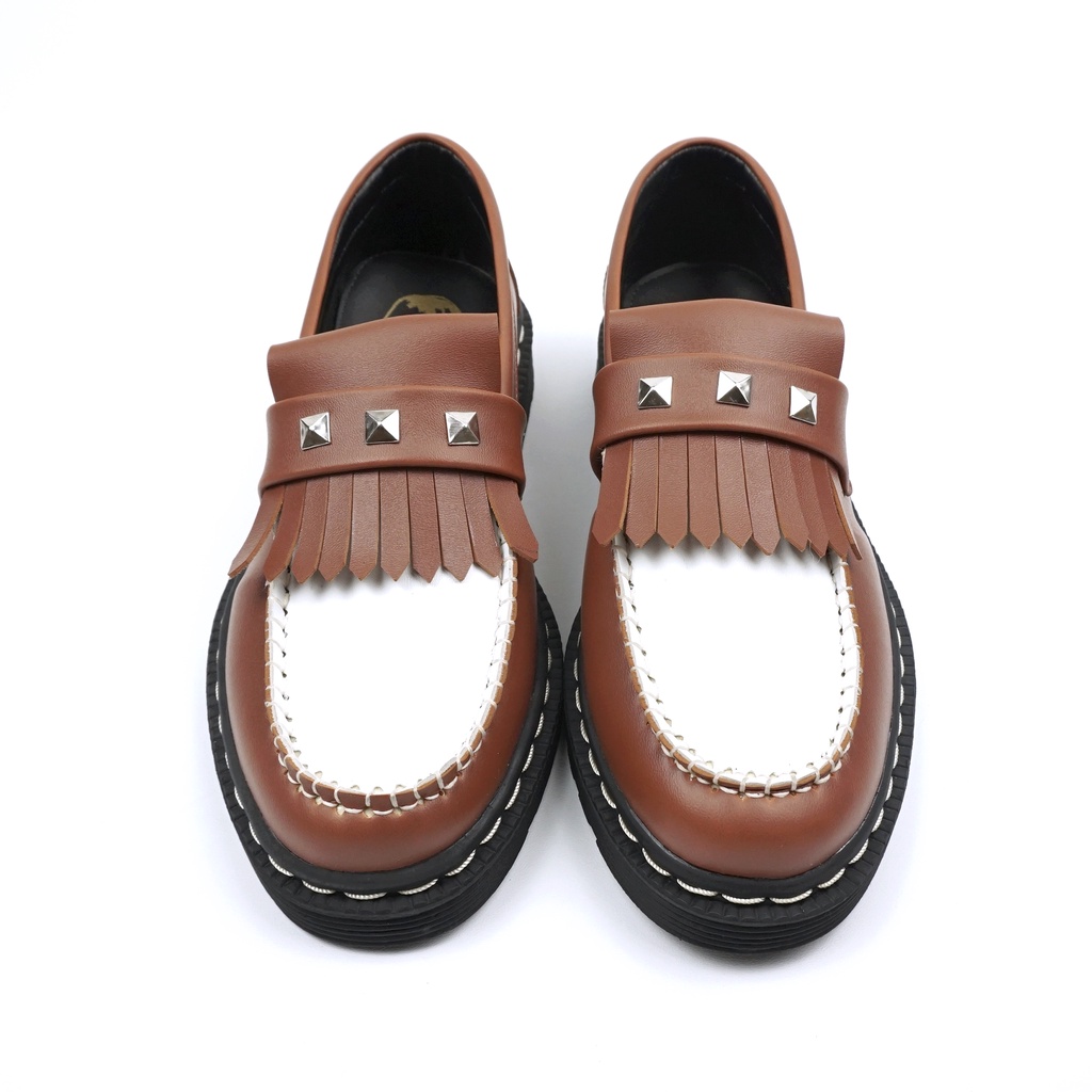 stud vintage tan - loafer pria xouth