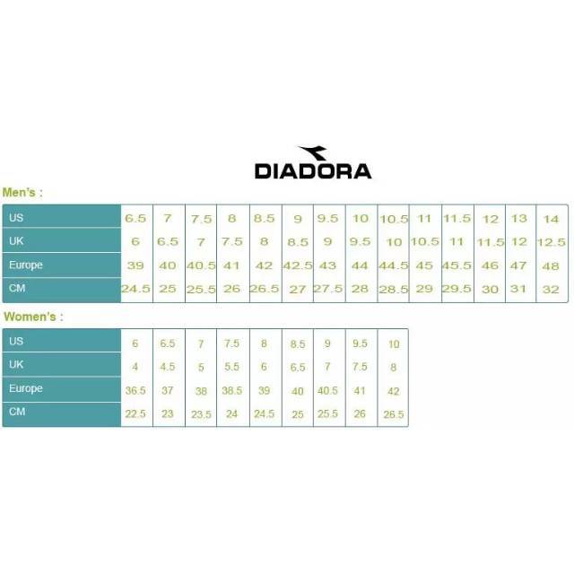 size chart diadora