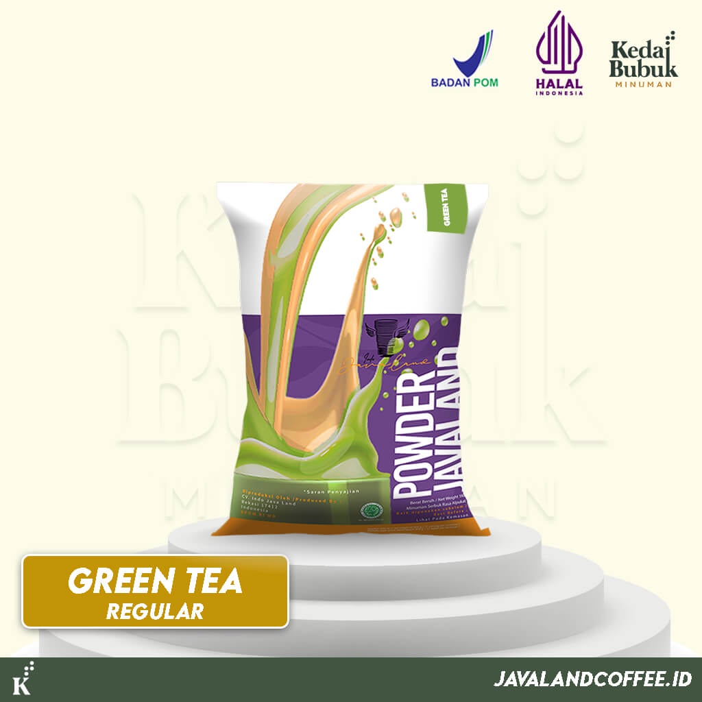 

Javaland Bubuk Minuman Rasa Green Tea / Matcha 1Kg - Regular Plain | Bubble Powder Drink Boba