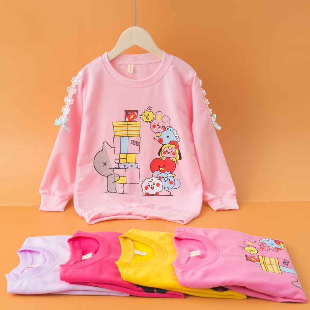 Sweater Import Anak Perempuan Usia 5 - 12 Tahun | Baju Switer Cewek Umur 5-12th Original Import 100%