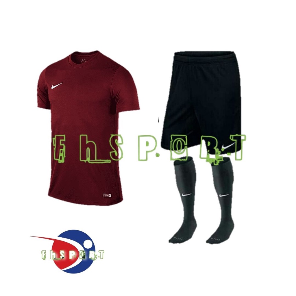 Setelan olahraga futsal &amp; bola kaos jersey &amp; celana pendek gratis kaos kaki (3 pcs)