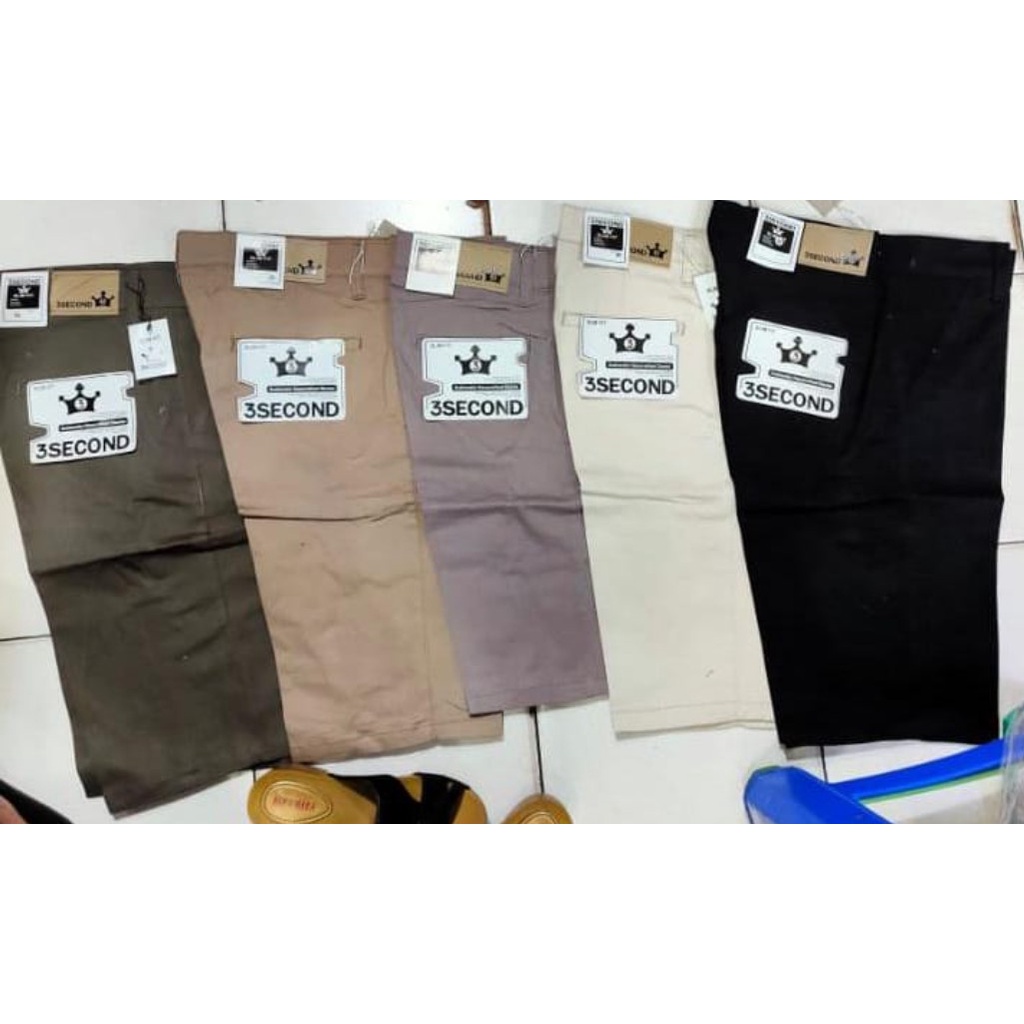 Celana Pendek Chino Pria Slim Fit Melar 3Second Premium Quality