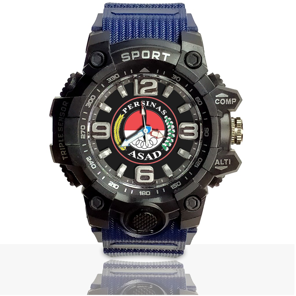 Jam Tangan Custom PERSINAS ASAD Ruber- Water Resistant
