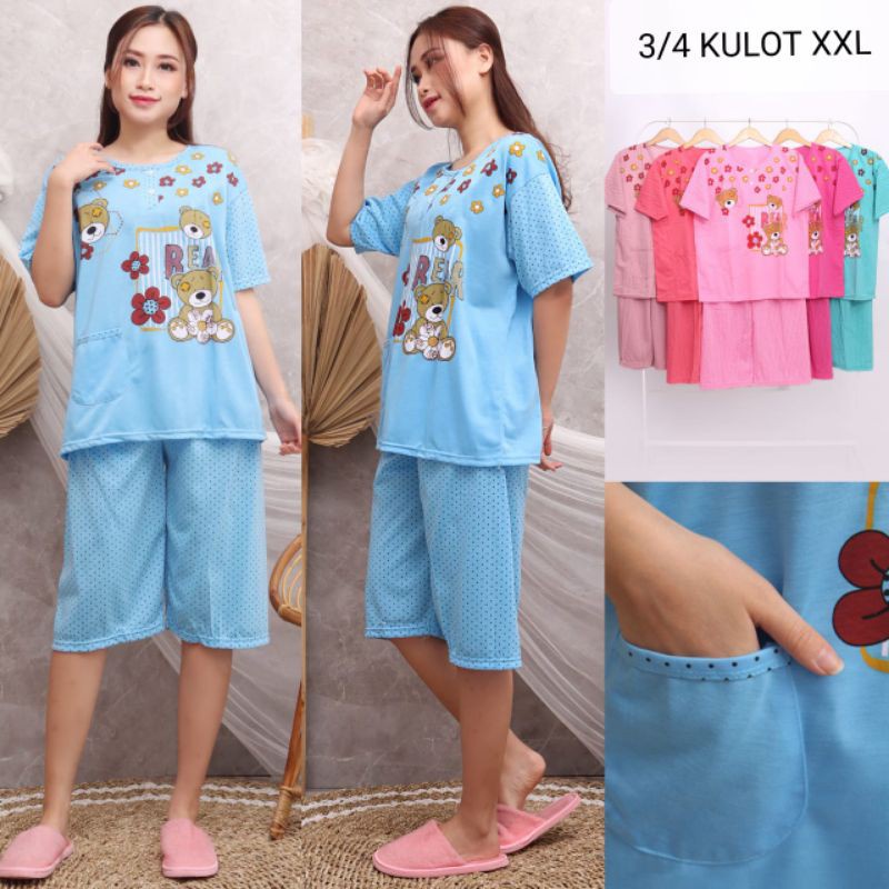 baju tidur wanita dewasa setelan kulot xxl
