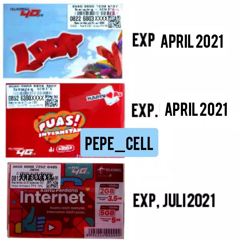 Kartu perdana telkomsel simpati loop As 2021