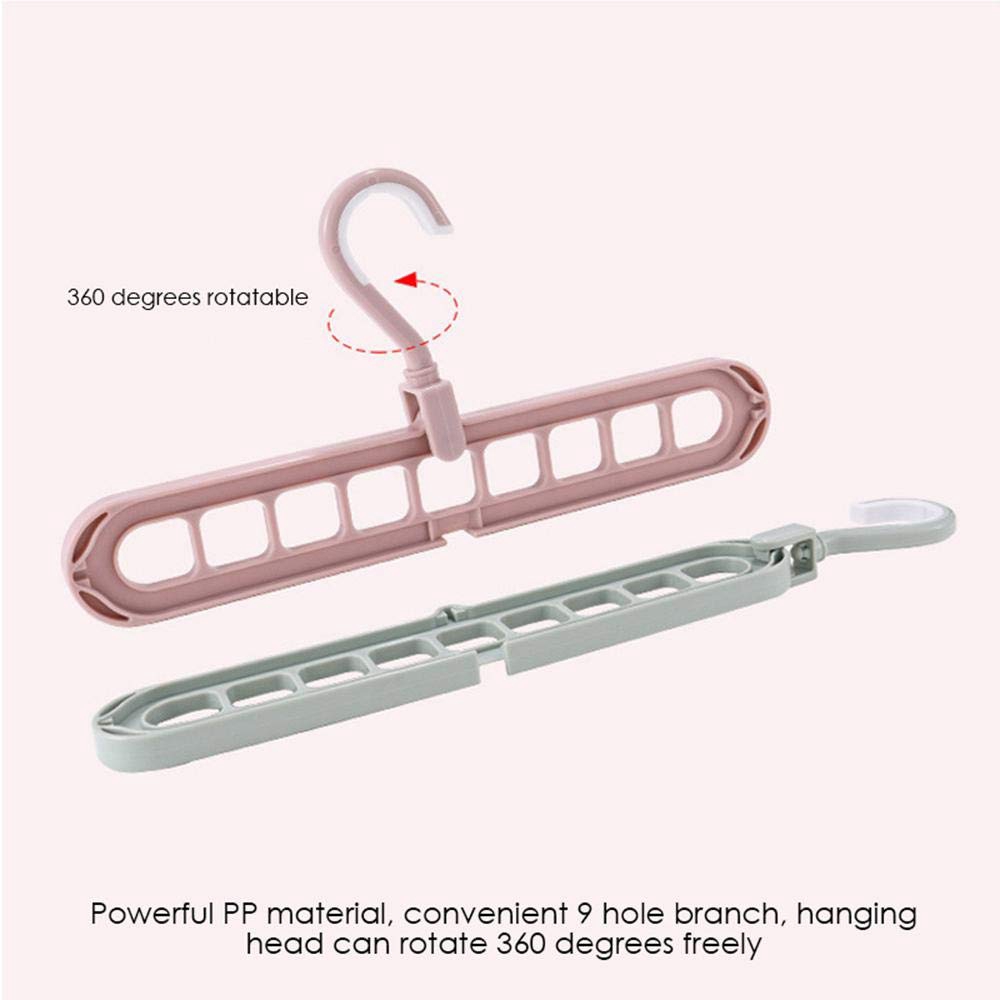 9 Holes Magic Rotatable Clothing Tie Hanger Hook Balcony Coat Hangers Plastic Wardrobe Storage Rack