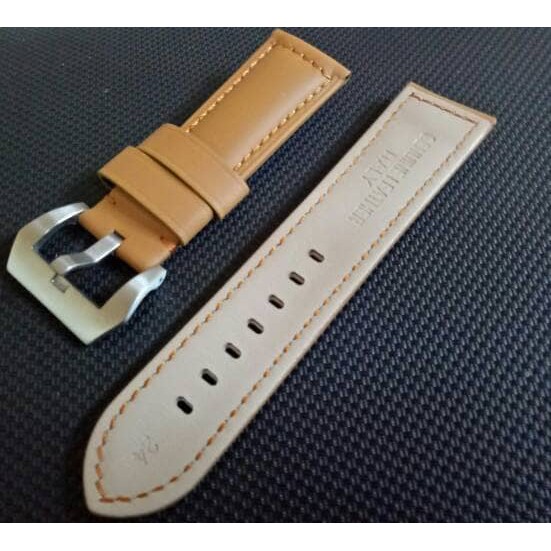 TALI JAM TANGAN KULIT PRIA/STRAP JAM TANGAN KULIT BUCLE PUTIH