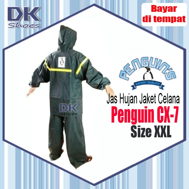 Jas Hujan Penguin's CX-7 XXL / Jas Hujan Jaket Celana / Jas Hujan PVC / Jas Hujan Tebal