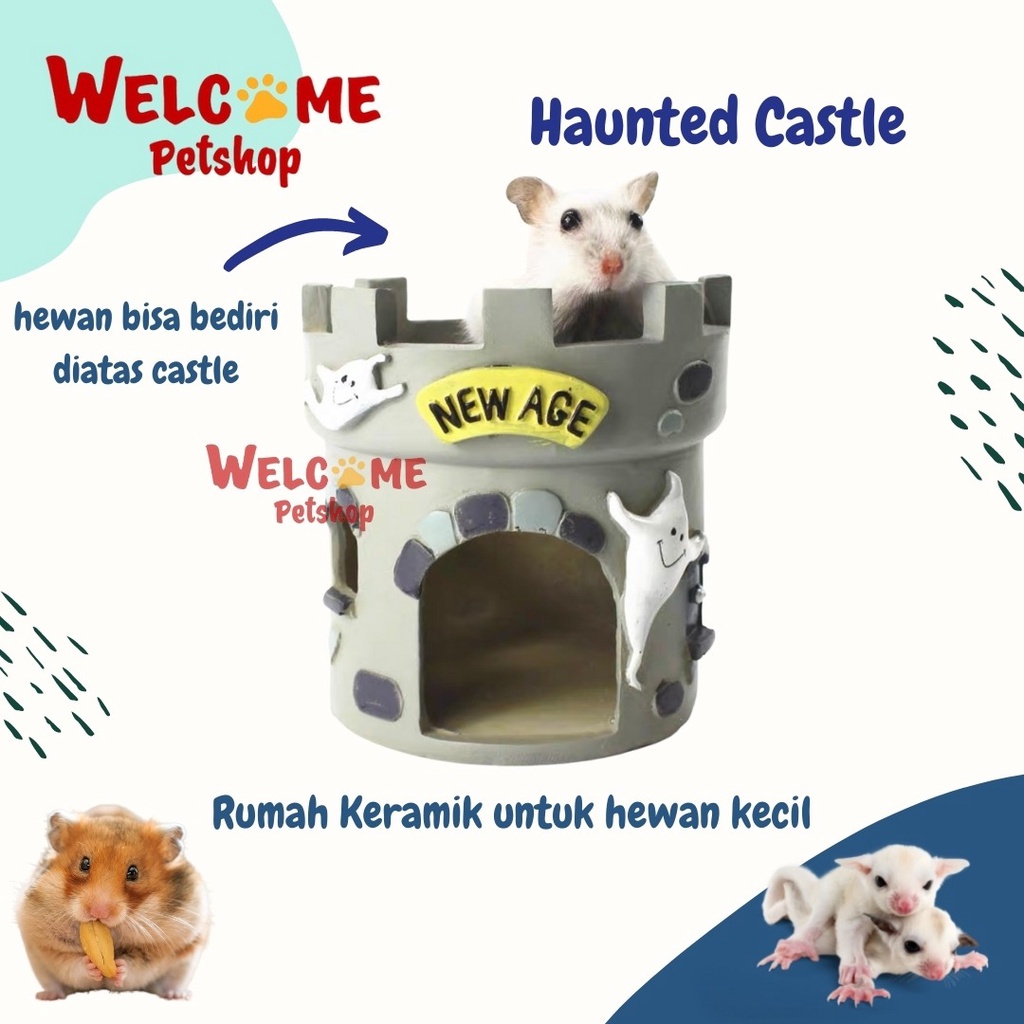 Haunted Castle / Rumah Hamster Sugar Glider / Kandang Hamster