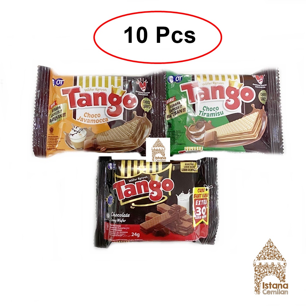 

Wafer Tango MINI Cokelat / Choco Tiramisu / Javamocca 16 Gram (isi 10 pcs)