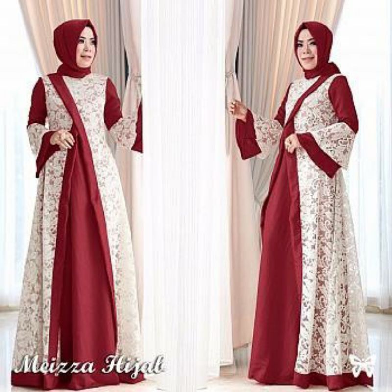 meizza dress syari plus pashmina cuci gudang // mei syari // meiza dress