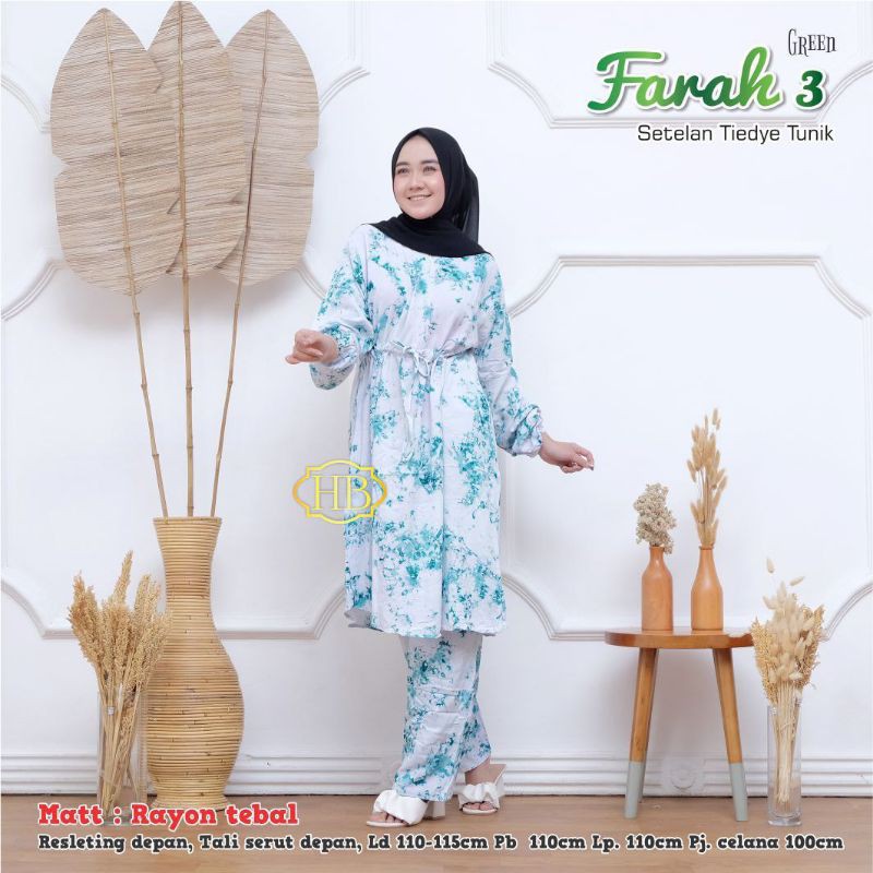 SETELAN TIE DYE FARAH 3 / ONE SET TIE DYE / ONE SET TIE DYE WANITA