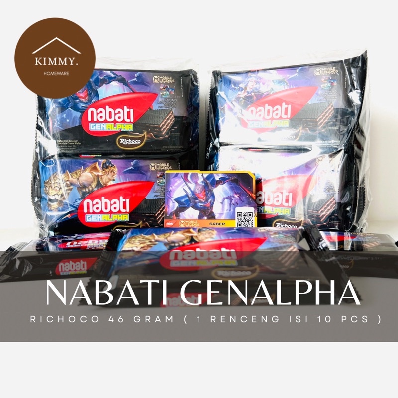 NABATI GENALPHA RICHOCO 1 RENCENG ISI 10 / GEN ALPHA COKELAT / WAFER NABATI RECHEESE EDISI MOBILE LE
