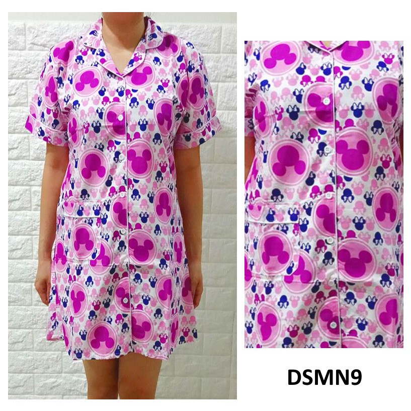 DSMN9 - Daster Katun Jepang Minnie Head Logo