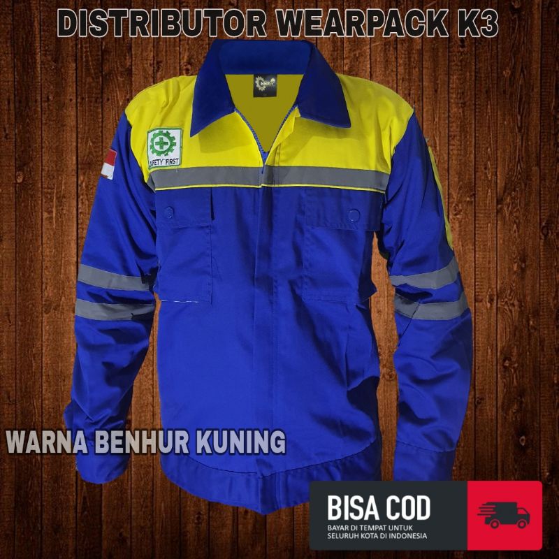 Baju Wearpack Safety/Pakaian kerja Proyek/APD /K3  / lengan panjang