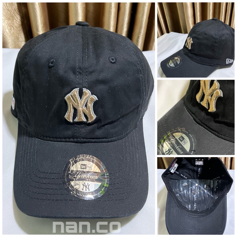 Topi IMPORT NY Yankees MLB Baseball Black Gold/Hitam Emas