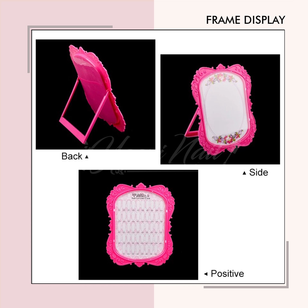 Frame display nail art pigura pajang kuku palsu hias nail display 2 sisi