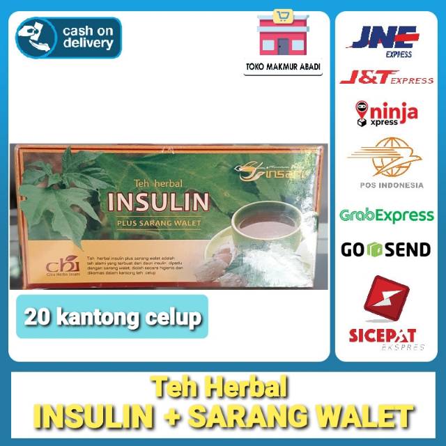 TEH INSULIN - Teh Herbal INSULIN SARANG WALET 20bag - Teh Celup Insulin Plus Sarang Walet