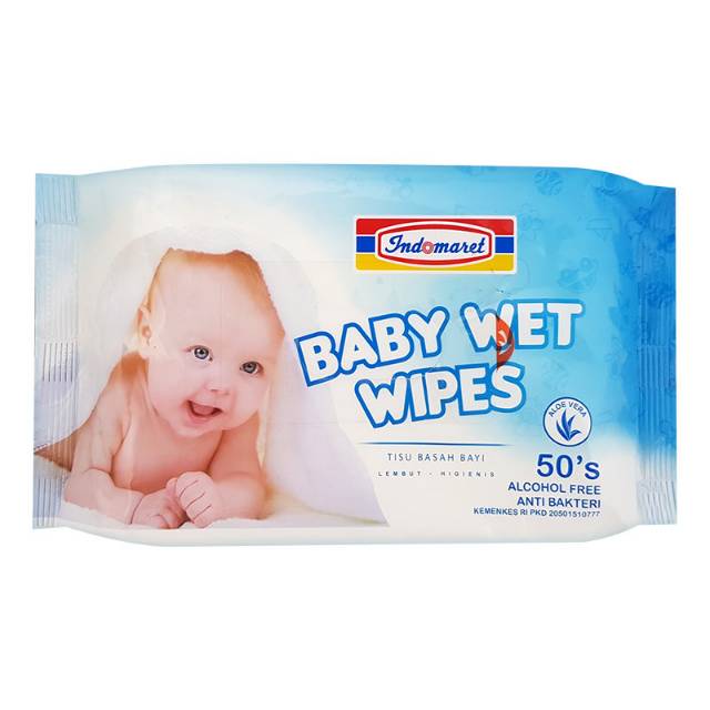 Indomaret Wet Tissue Baby 50'S Non Alcohol (Tissue Basah/ baby wipes)