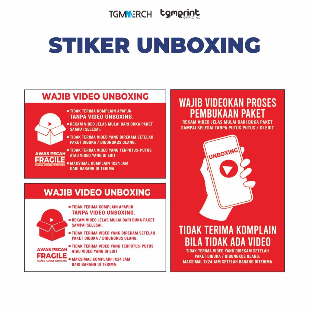 

TGM MERCH - Stiker Video Unboxing