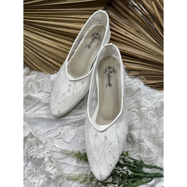 sepatu wanita rafaizoutfut bilqis putih 7cm runcing