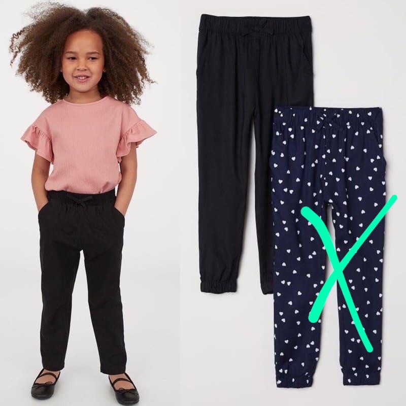 hnM jogger hitam rayon anak