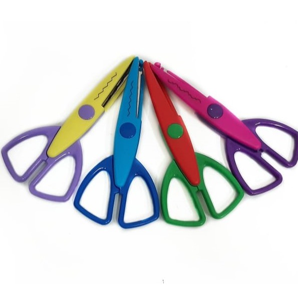 Gunting Zig Zag - Gunting Gerigi Fancy Gunting Kertas Gerigi Gelombang Lucu Warna Warni