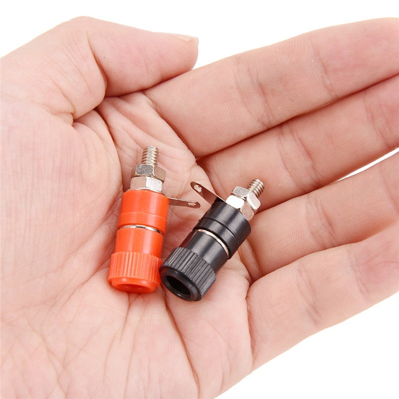 【Theredsunrisesiwy.id】10Pcs 4mm Binding Post Speaker Terminal Banana Plug Socket Jack Connectors