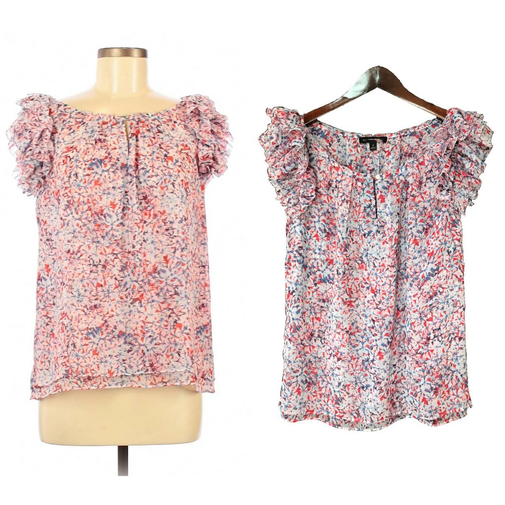 Blouse Wanita - Banana Republic Ruched Short Sleeve ( BC- 16)-1