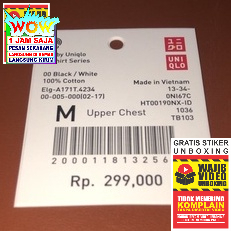 

UNIQLO PRICE TAG HANGTAG BARCODESUPER PREMIUM CO 1X DIKIRIM 600PCS