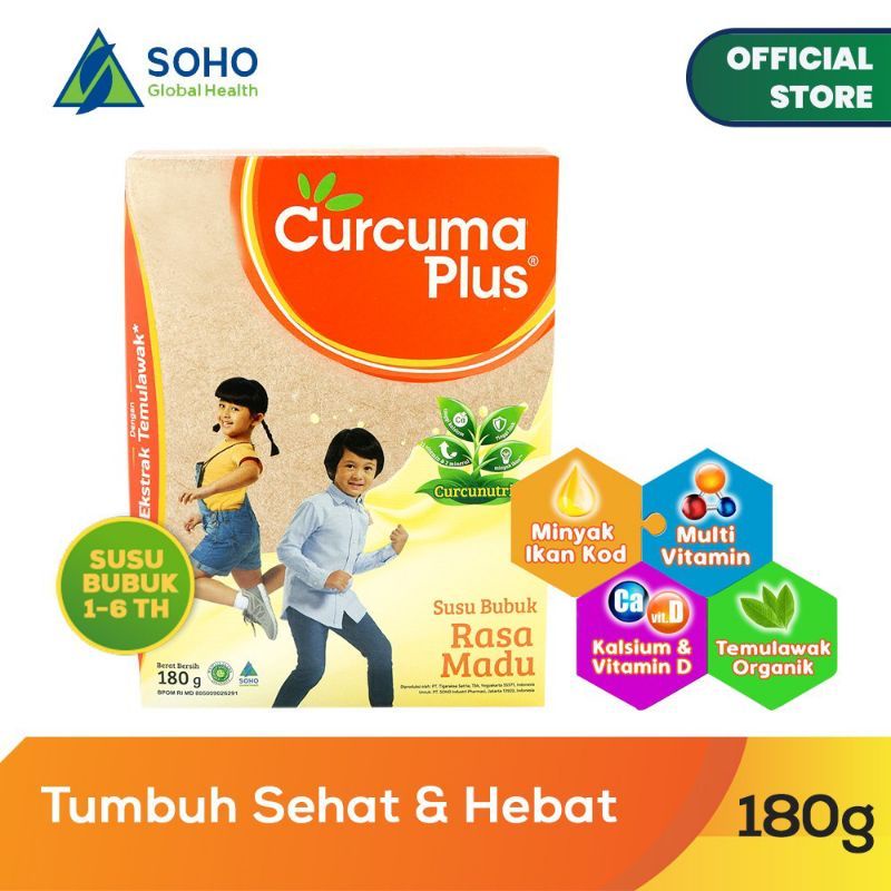 

Curcuma plus 180gr Rasa Madu & Vanila gratis tas anak