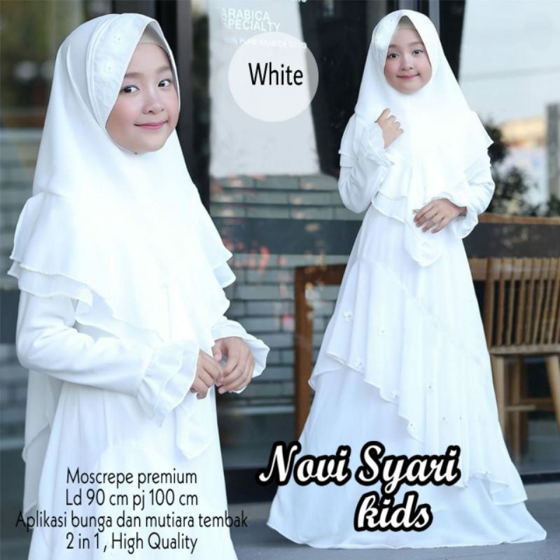 SYARI NOVI MUTIARA, GAMIS, MUSLIM, MOSCREPE PREMIUM