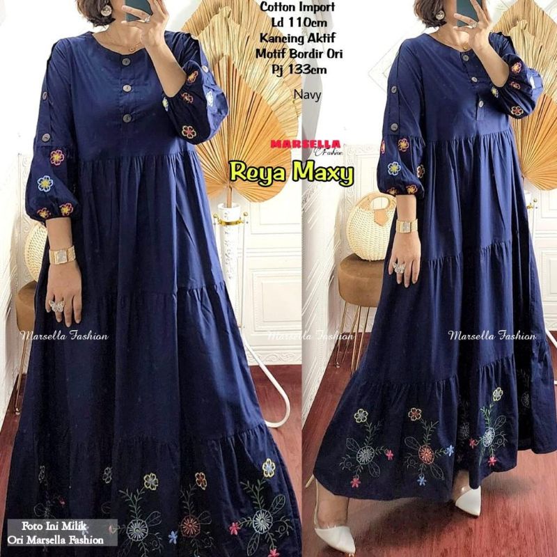 REYA MAXY MARSELLA GAMIS COTTON KATUN BORDIR LENGAN BALON